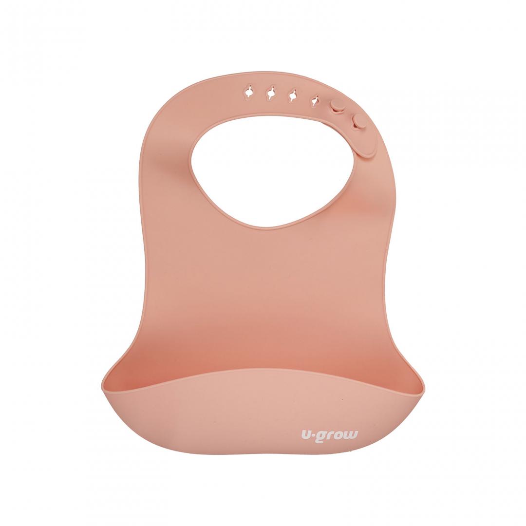 Set Diversificare Bebe U-GROW 5 Piese Silicon Roz - imagine 5