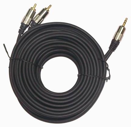 Cablu Audio Gembird 3.5mm la 2 RCA, 1.5m, Aurit - imagine 2