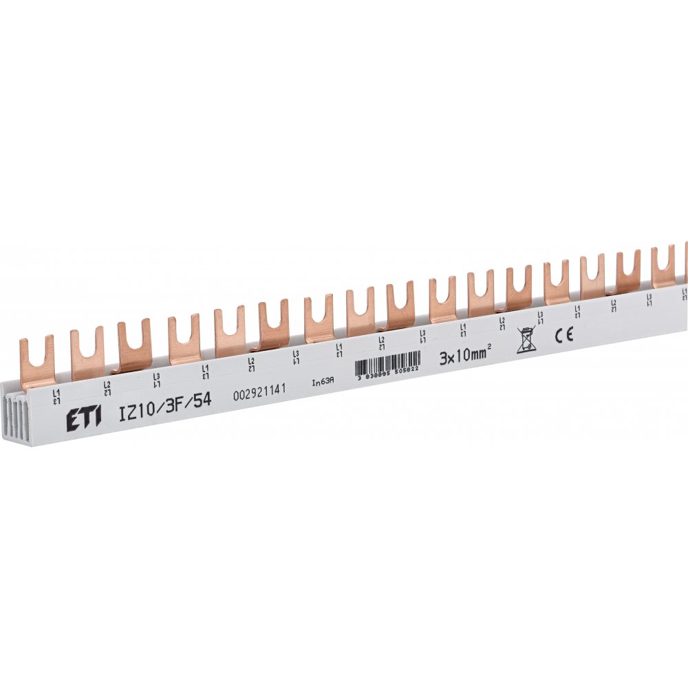 Busbar 3P Eti, 63A, 54 Module, Tip Furcă