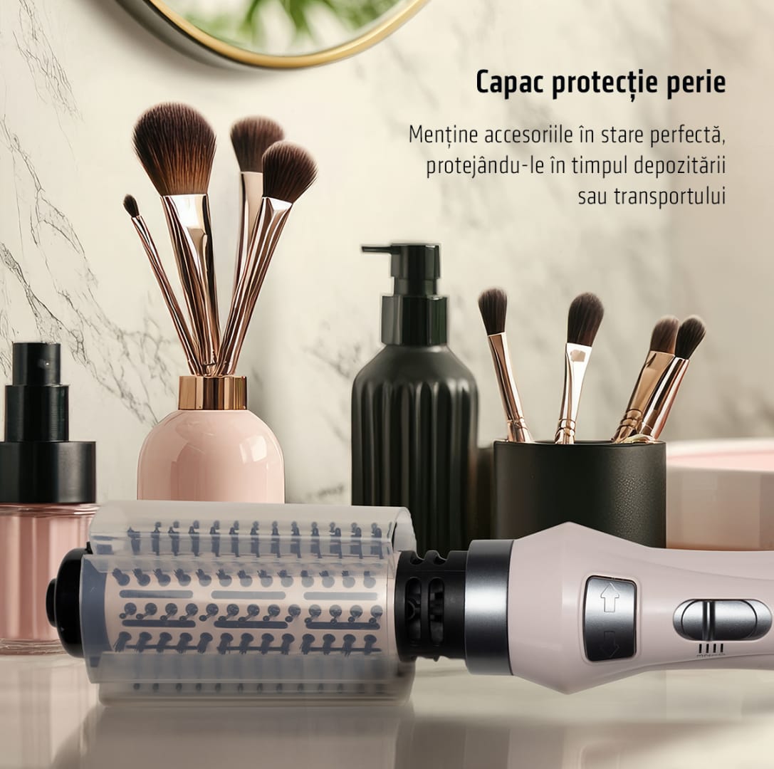 Perie Rotativa Heinner HAB-R12RDC-PNK2, 1200W, Ceramică, Roz - imagine 8