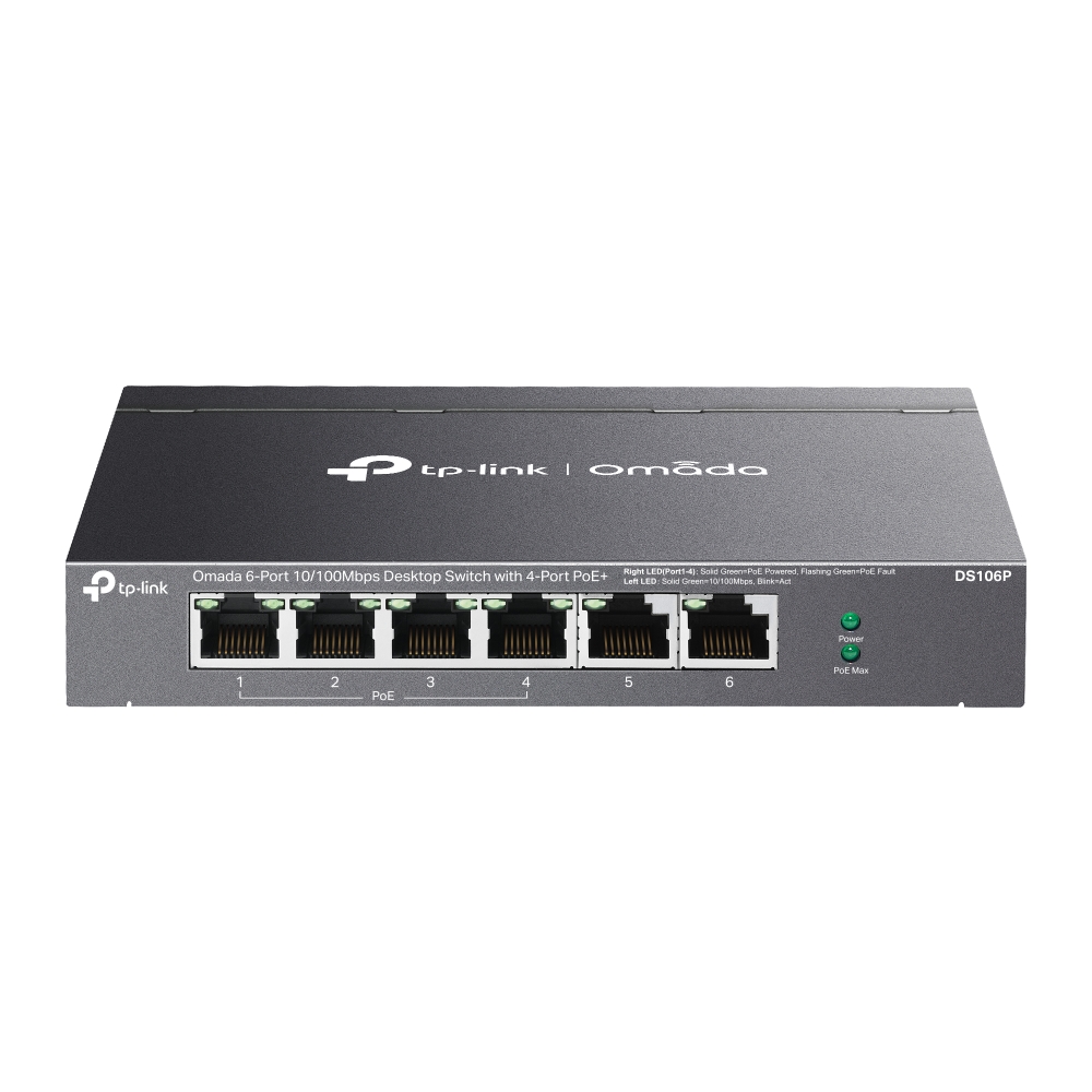 Switch TP-LINK TL-SF1006P PoE+ 6 Porturi 67W - Plug&Play