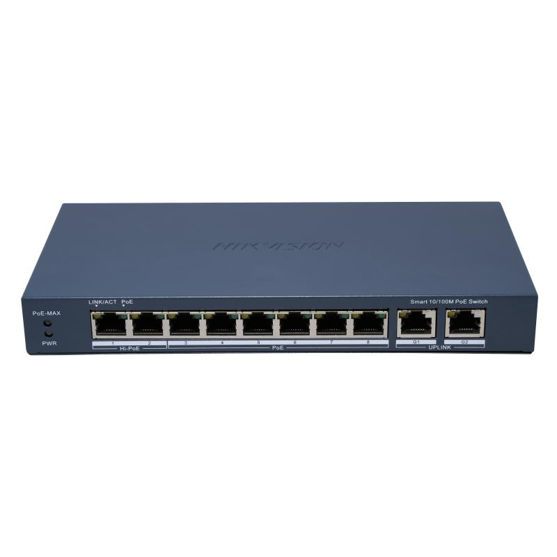 Switch PoE Hikvision DS-3E1310HP-EI 8 Porturi - 110W Buget PoE