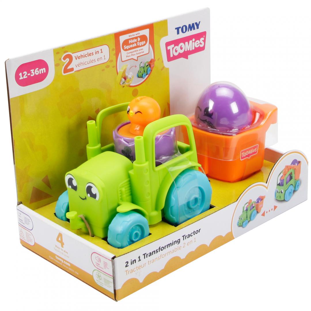 Tractor Transformabil 2in1 Hide & Squeak pentru Copii 12-36 Luni - imagine 4