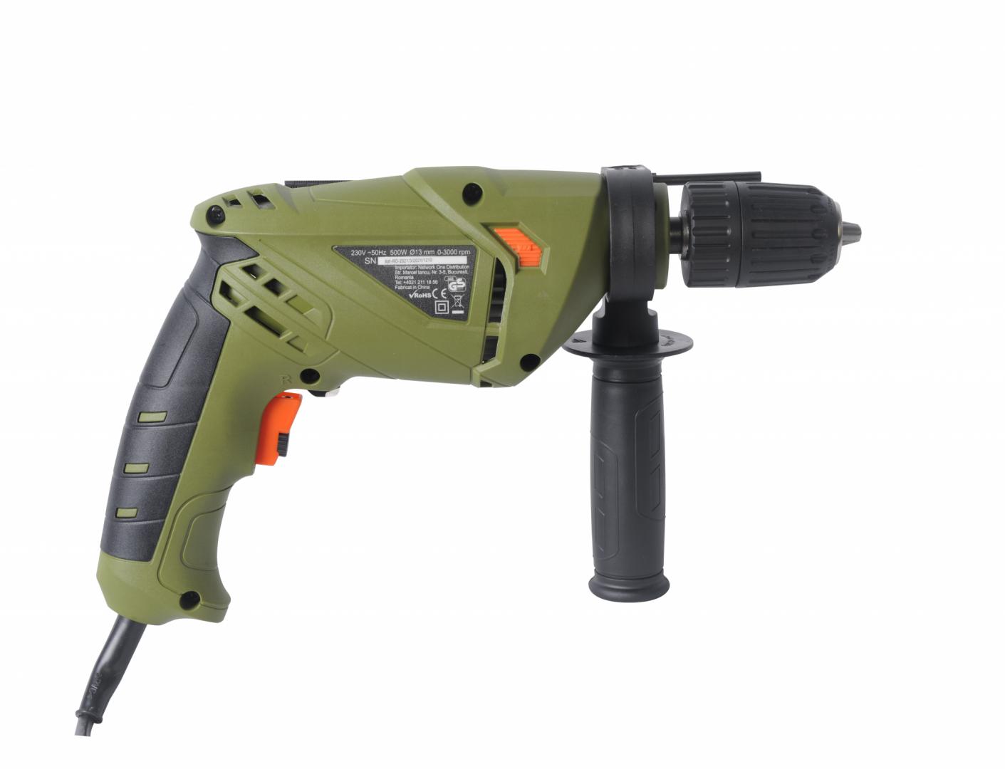 Mașină de Găurit cu Percuție 500W 13MM - HR Profesional - imagine 2