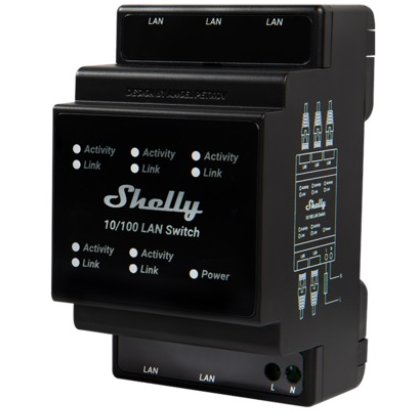 Shelly LAN Switch 5 porturi: extinde rețeaua smart home