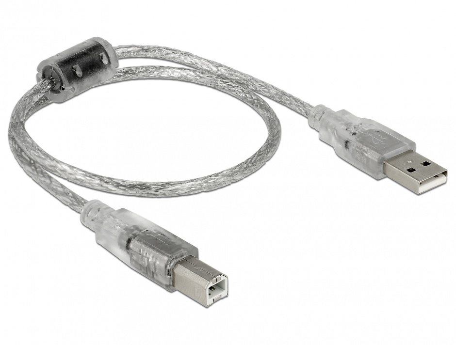 Cablu USB 2.0 A-B 0.5m Delock