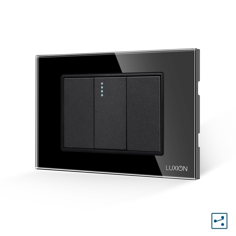 Intrerupator Sticla LUXION, 1M + 2 False, IP44 - imagine 5
