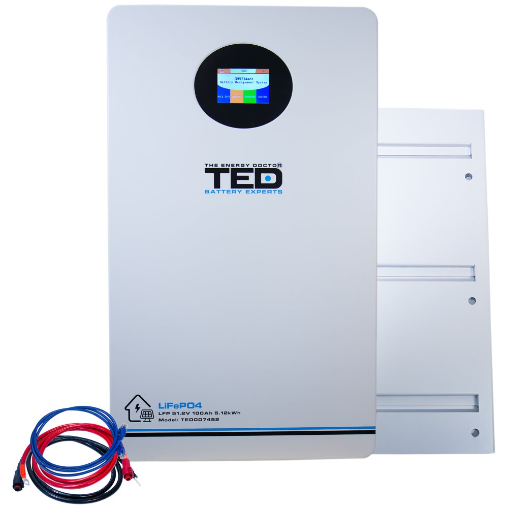 Acumulator LiFePO4 48V 100Ah 5120Wh Smart BMS TED Electric
