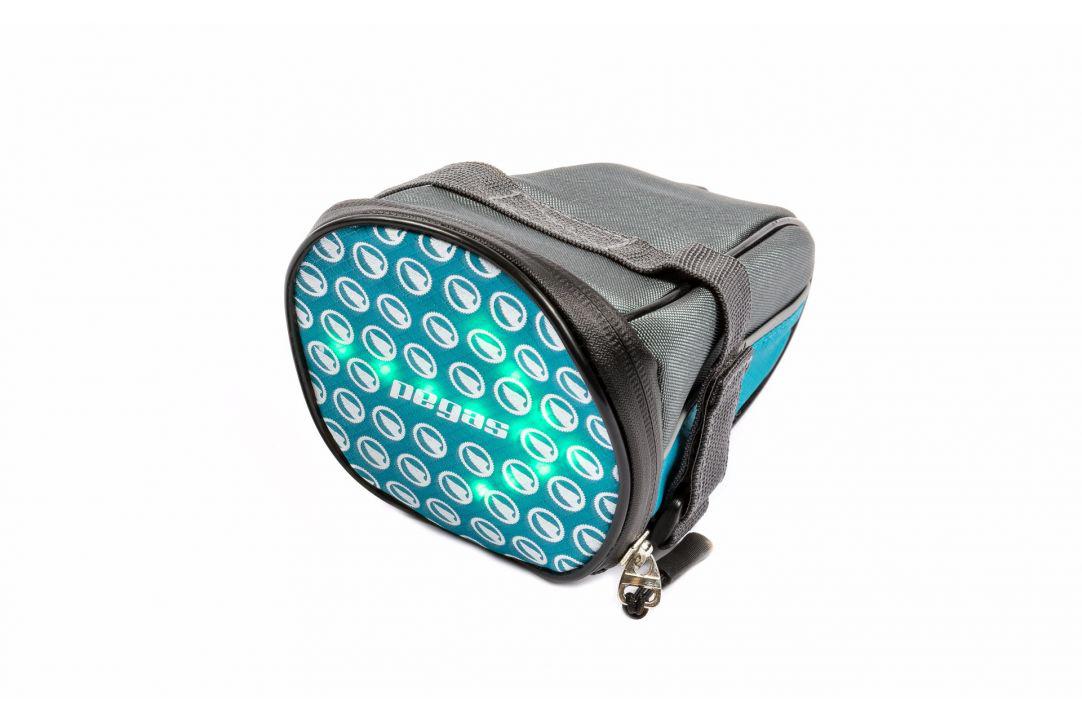 Borsetă Șa PEGAS 30LED cu Semnalizare Wireless - Gri/Albastru - imagine 6