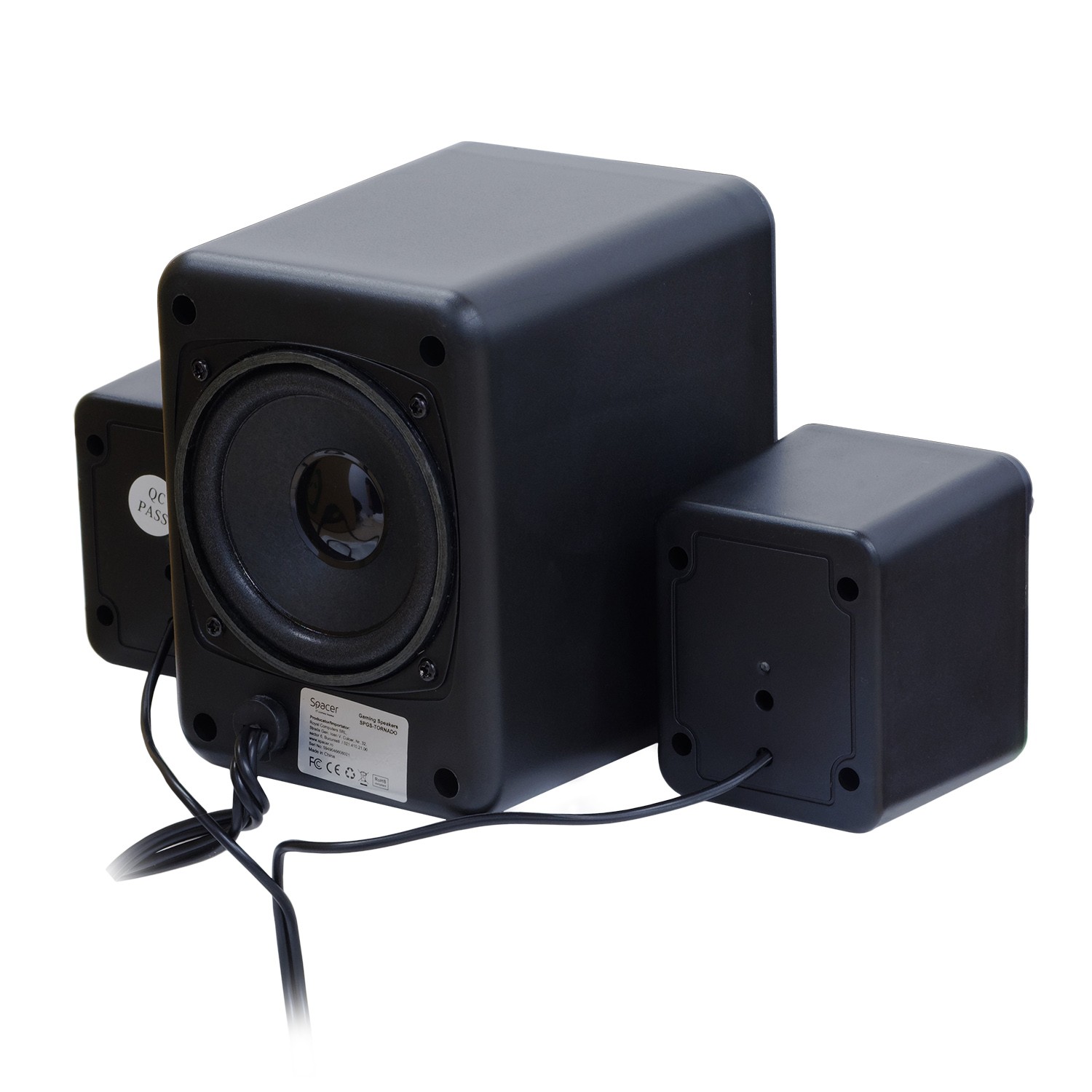 Boxe Gaming SPACER 2.1 11W RMS cu LED RGB - Negru - imagine 6