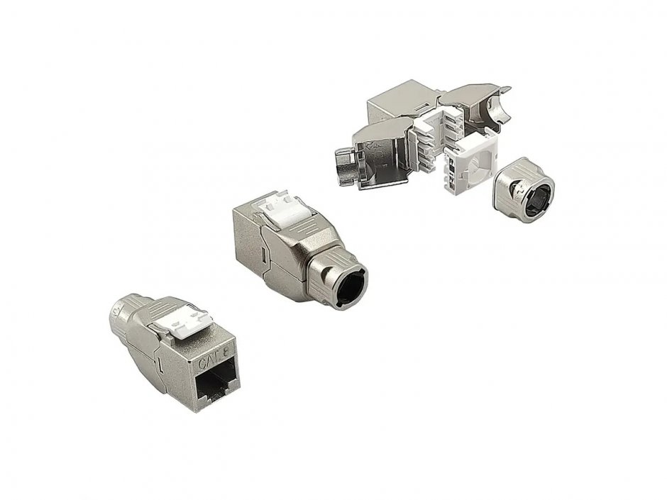 Keystone RJ45 Cat.8.1 Slim Roline, 40 Gbps, fără unelte