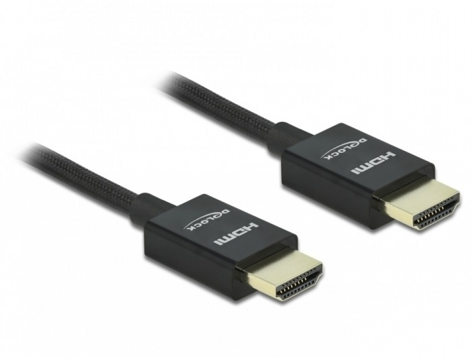 Cablu HDMI Delock 8K@60Hz 48Gbps eARC, 0.5m