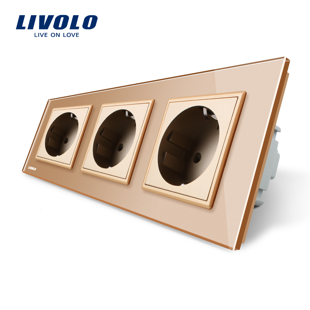 Priza Triplă Livolo cu Ramă Sticlă | Design Modern - imagine 12