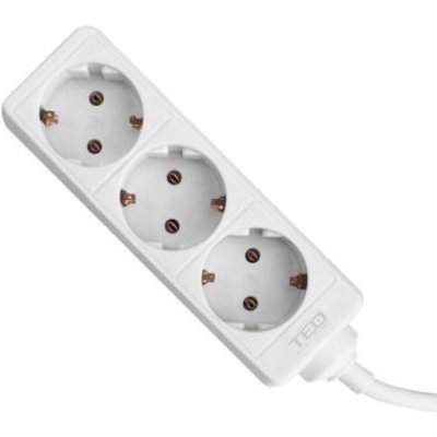 Prelungitor TED Electric 1.5m, 3 prize, 16A, Alb