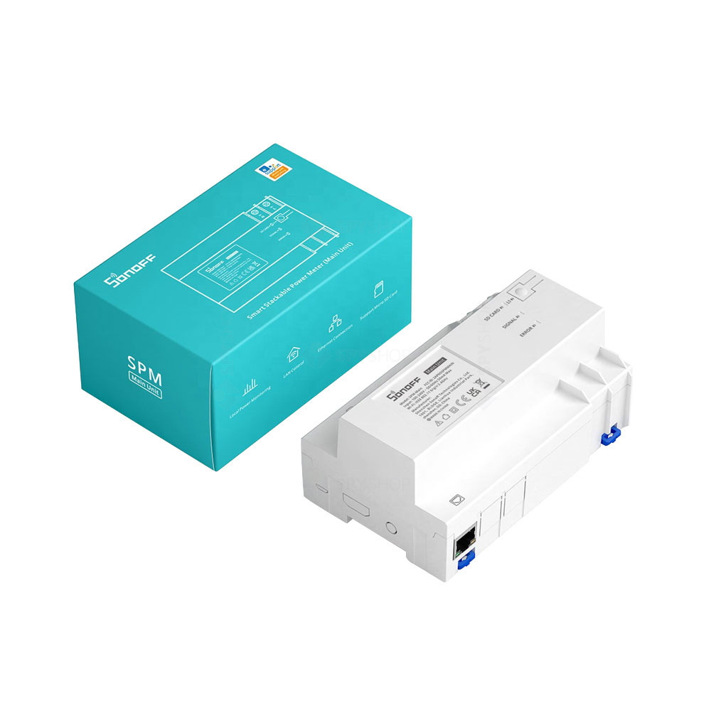 Releu Sonoff SPM Main Wi-Fi, Masurare Putere, Alb - imagine 2