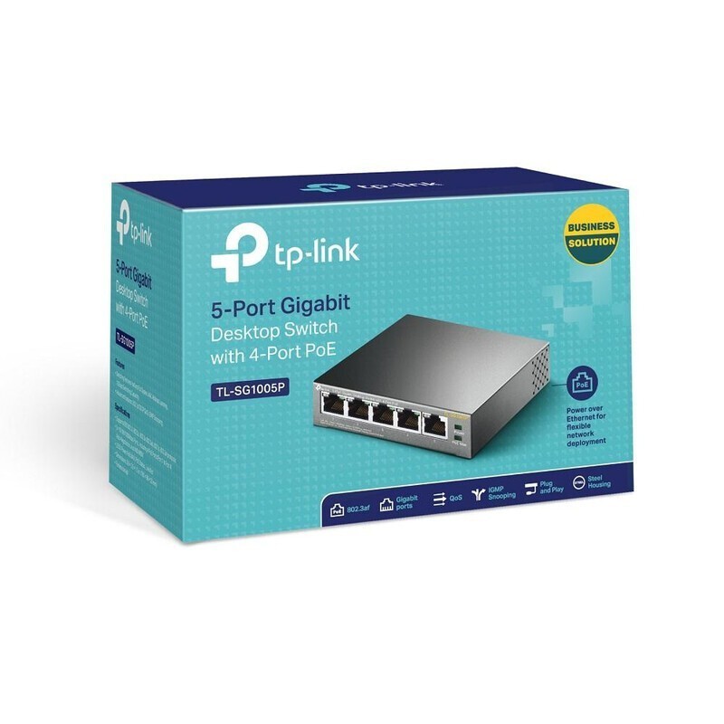 Switch PoE TP-LINK TL-SG1005P - 5 Porturi Gigabit, 65W - imagine 4