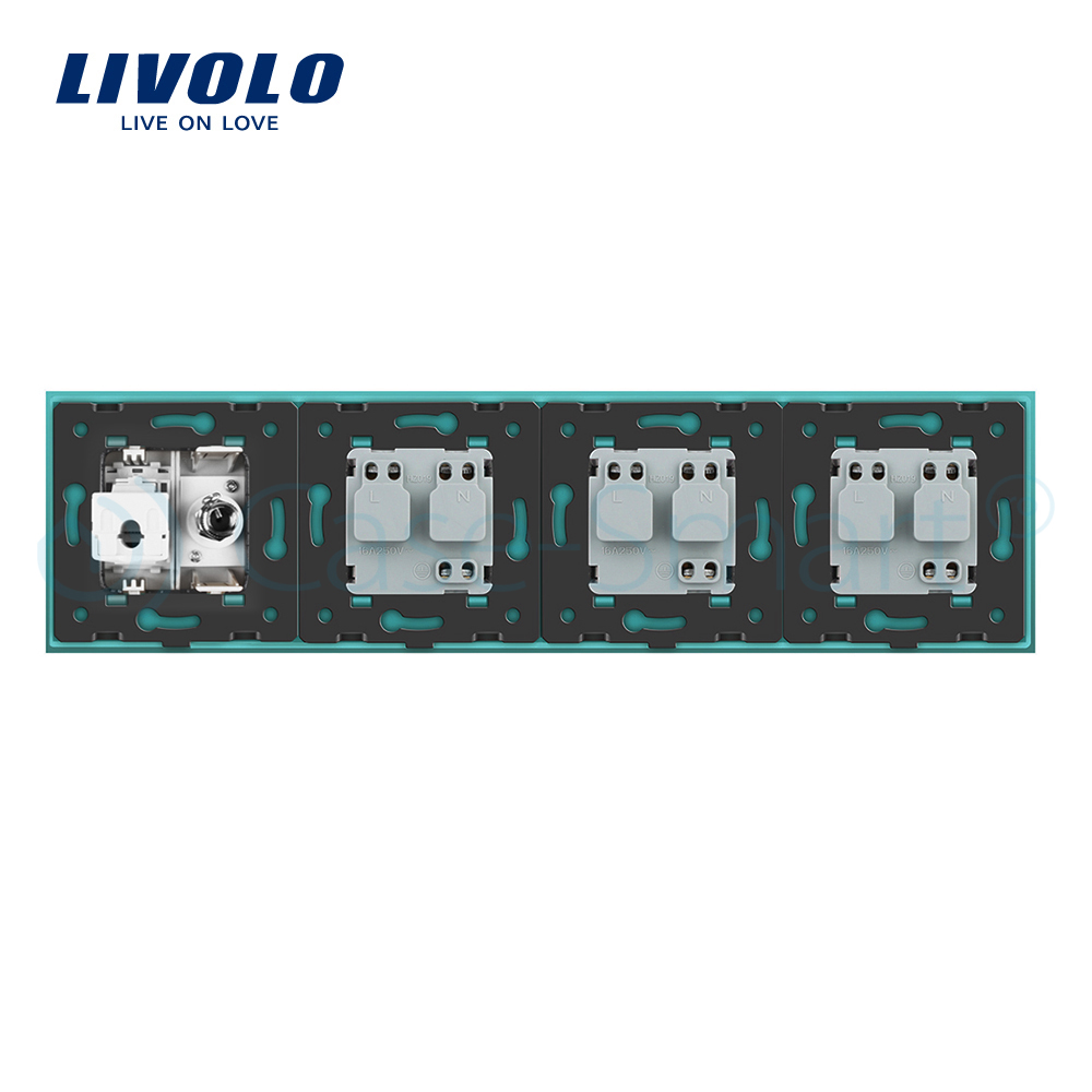 Priză Cvadruplă Livolo Sticlă, TV și Internet - imagine 10
