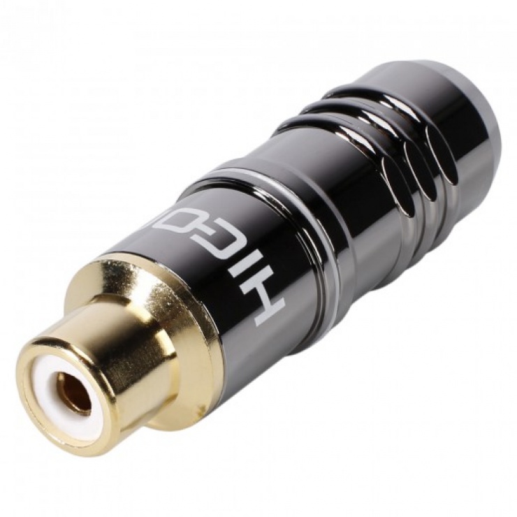 Conector RCA Mama Hicon Metalic