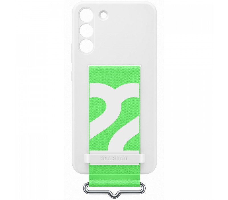 Husă Samsung Galaxy S22 Plus Silicon Alb cu Curea