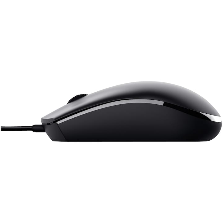 Mouse Trust Basi Cu Fir Negru - 1200 DPI, Ambidextru - imagine 6