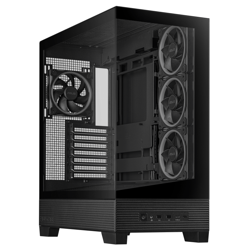 Carcasa ASUS A31 PLUS Mid Tower ARGB Negru - Tempered Glass