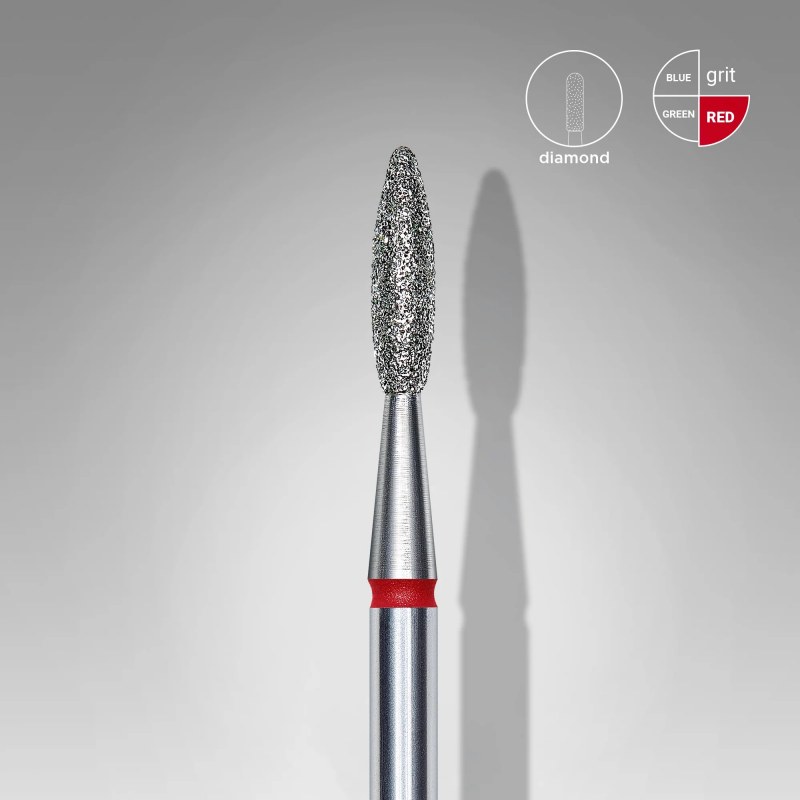 Freză diamant Staleks Expert flacară 2.1 mm, abraziv fin