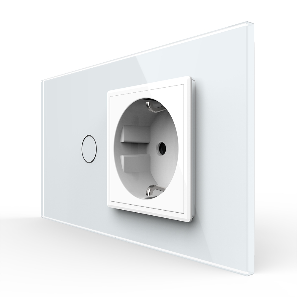 Set Livolo: Intrerupator și Priză Sticlă 4M