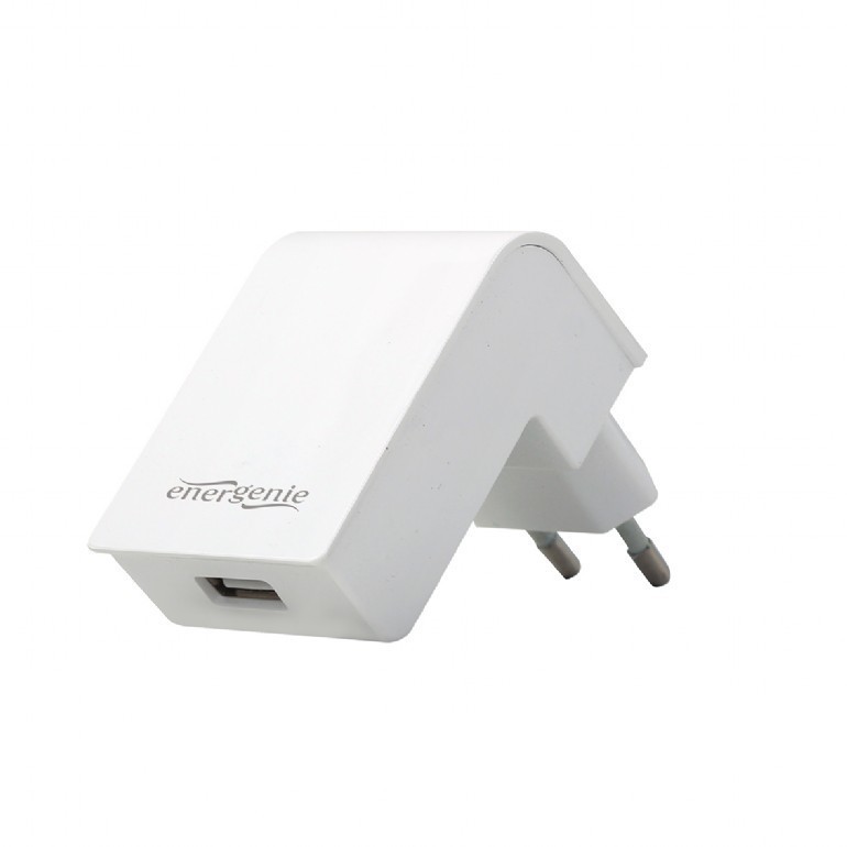 Încărcător USB Gembird 2.1A Alb - Compact și Sigur
