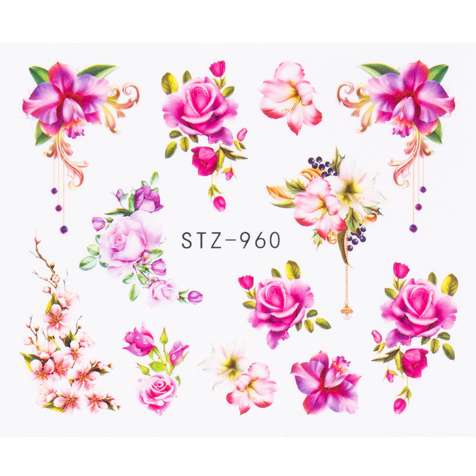 Tatuaj Unghii LUXORISE Flower Studio, Model STZ-960