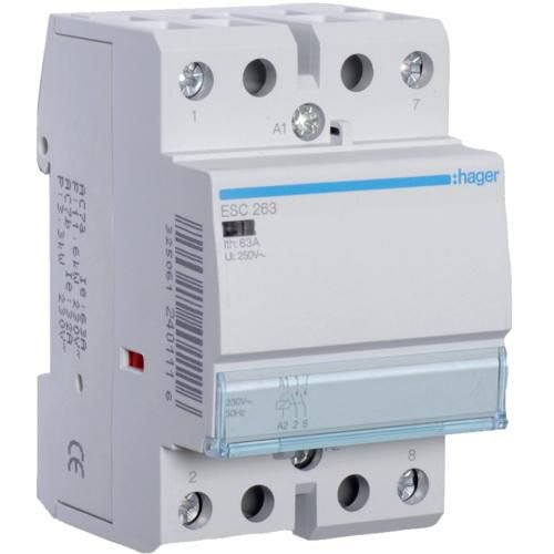 Contactor Hager ESC263, 63A, 2 poli, 230V