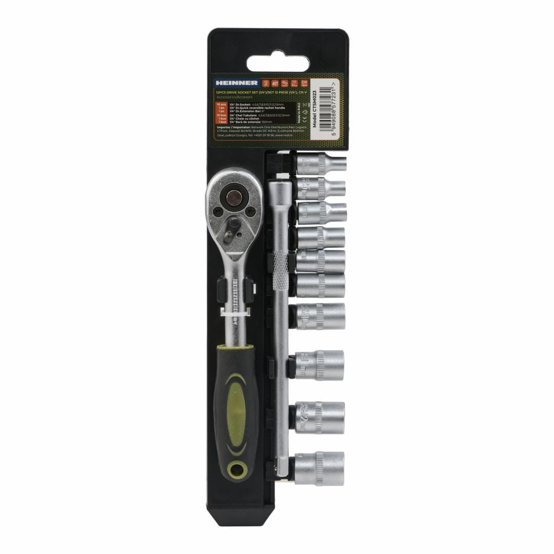 Trusă Chei 12 Piese 1/4" CR-V Profesională - HR Set - imagine 3
