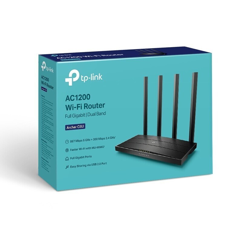 Router TP-LINK Archer C6U AC1200 MU-MIMO Gigabit WiFi - imagine 2