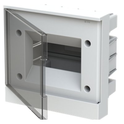 Tablou Electric ABB 6 Module Gri cu Usa Transparenta