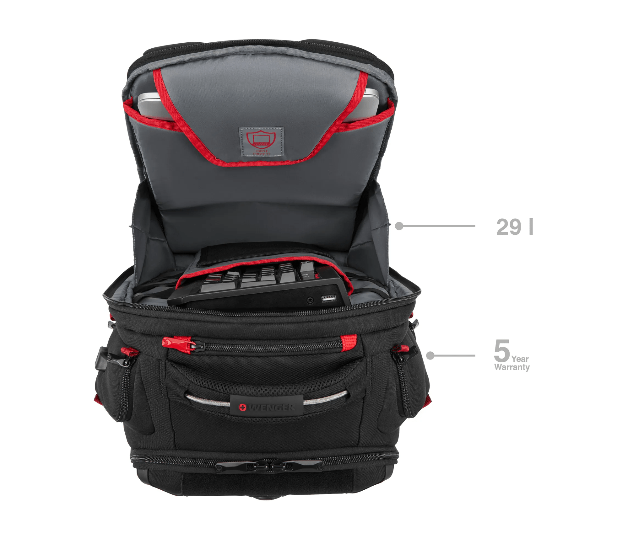 Rucsac Gaming Wenger PlayerOne 17.3" Negru - Protecție Premium - imagine 9