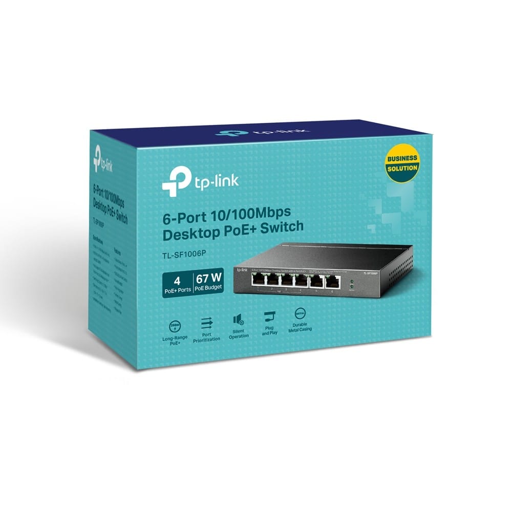 Switch TP-Link TL-SF1006P 6 Porturi PoE+ 67W - Rețea Stabilă - imagine 16