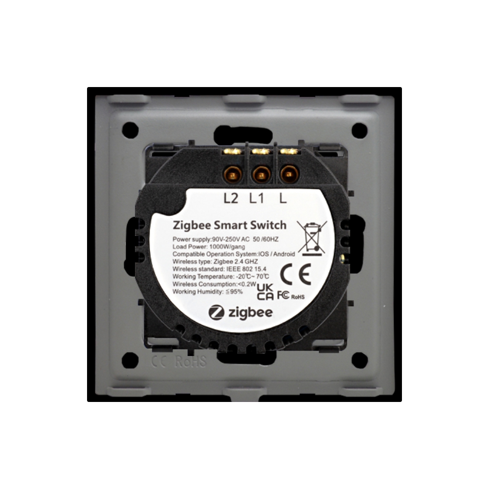 Intrerupator Dublu Touch Sticla ZigBee Smart Home - imagine 8