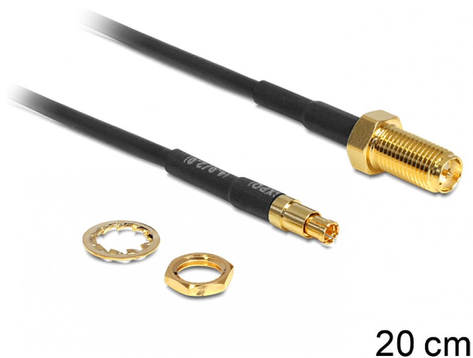 Adaptor RP-SMA la TS-9 200mm, Delock
