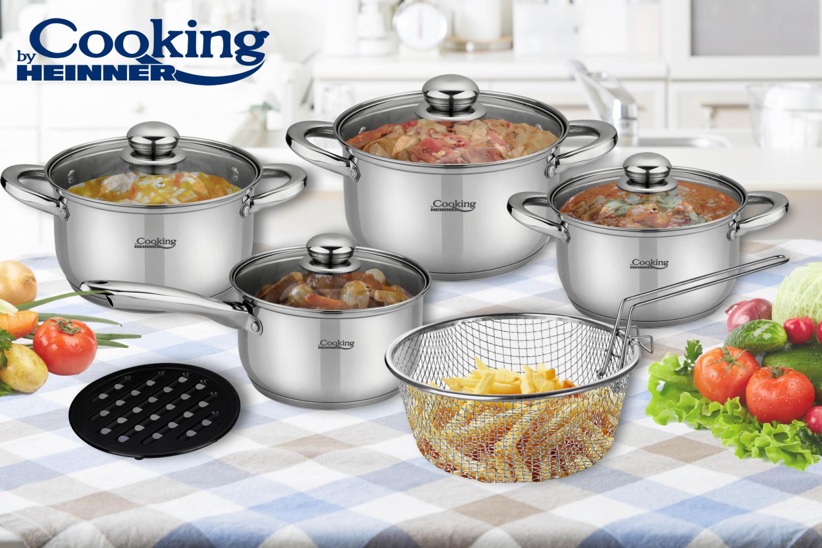Set Oale Inox Heinner Madeline 10 Piese - Compatibil Inducție - imagine 7