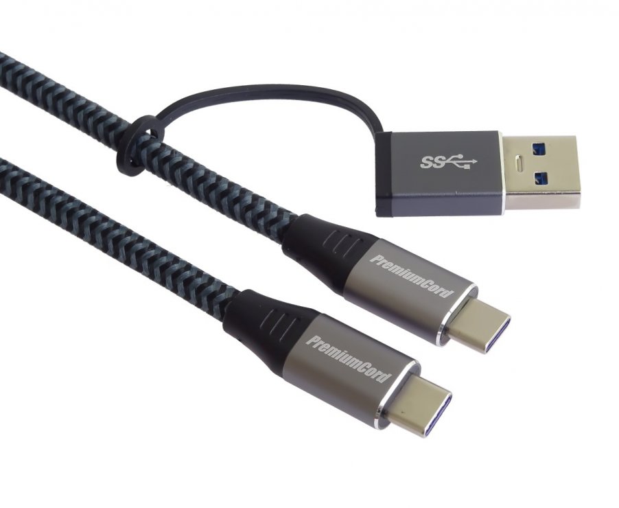 Cablu USB 3.2 Gen2 C+A 3A 60W 2m OEM