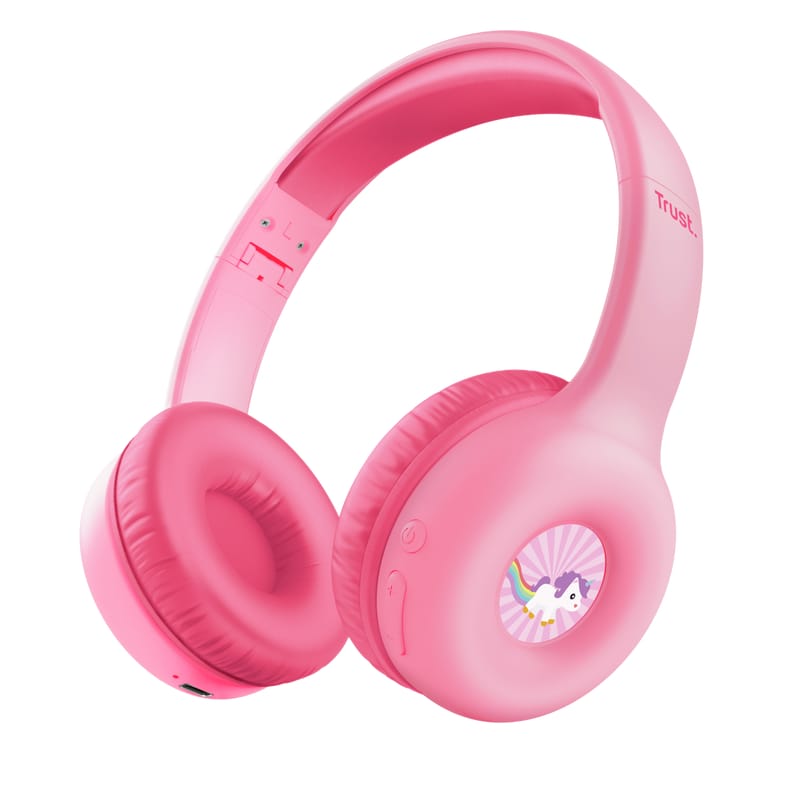 Căști Trust Nouna WS Kids Roz - Audio de Calitate pentru Copii - imagine 5