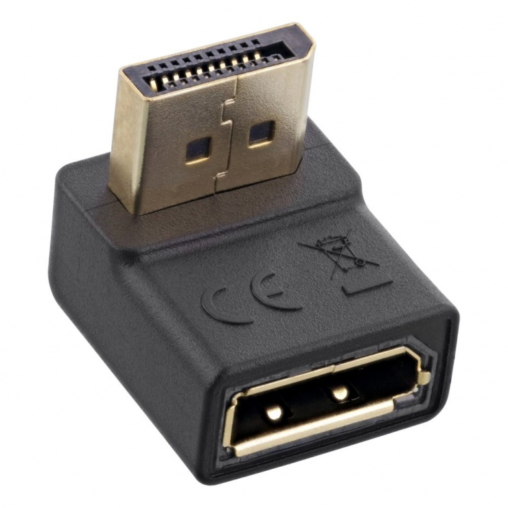 Adaptor DisplayPort InLine 4K, Unghi Jos