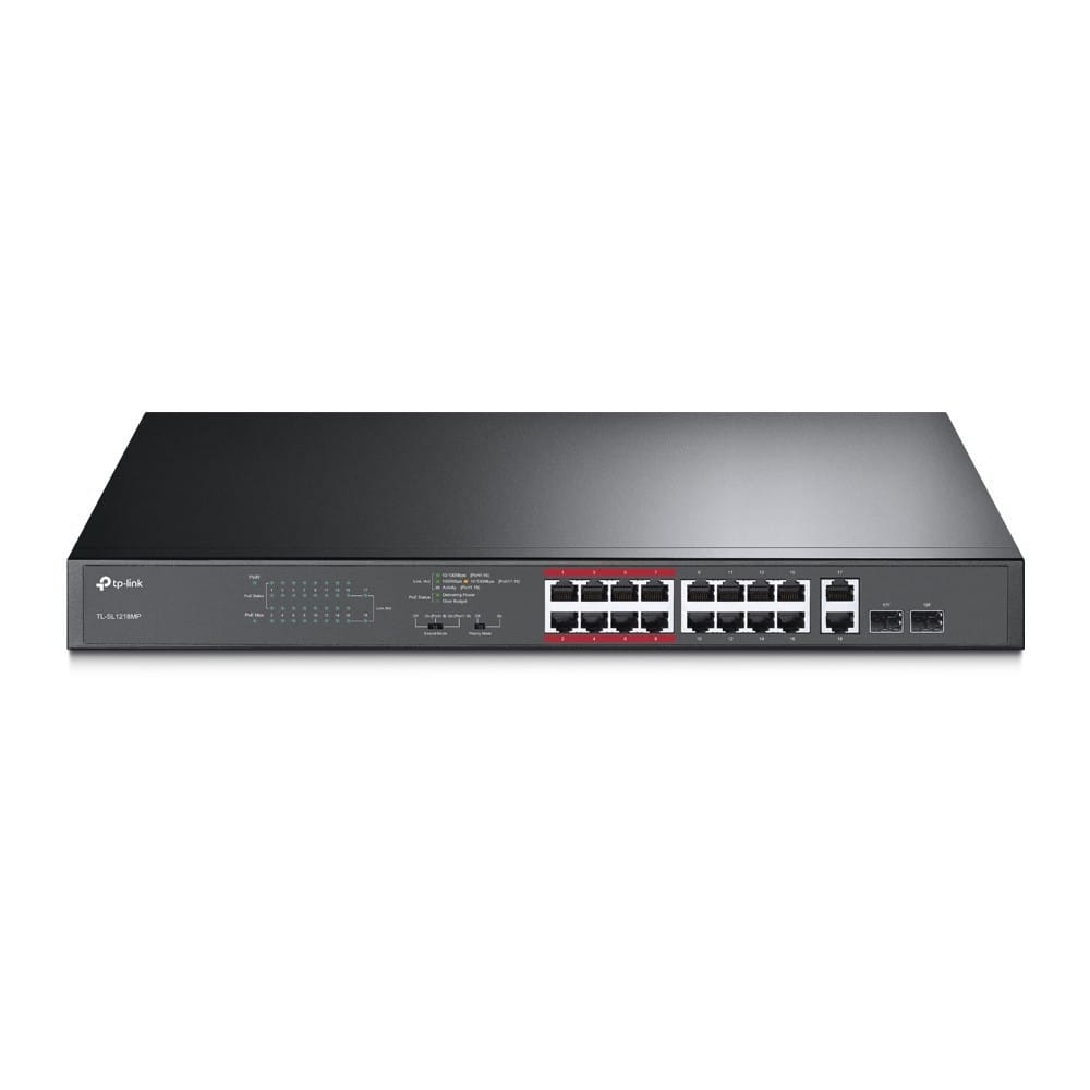 Switch TP-Link TL-SL1218MP - 16 Porturi + 2 SFP, Rack Mount - imagine 2