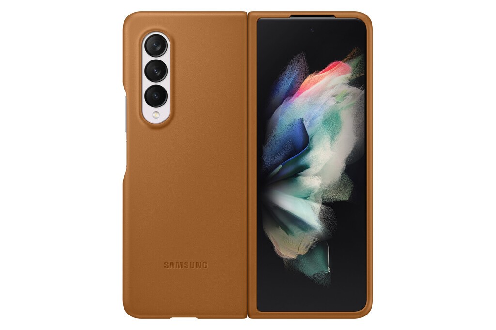Husă Piele Samsung Galaxy Z Fold3 Maro - Protecție Premium
