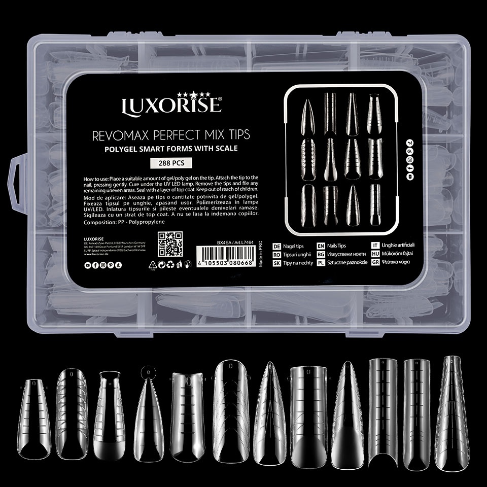 Tipsuri Reutilizabile LUXORISE Perfect Mix, 288 buc