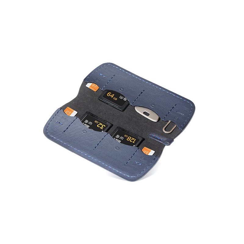 Husa PGYTECH Carduri Memorie, Piele, Albastru