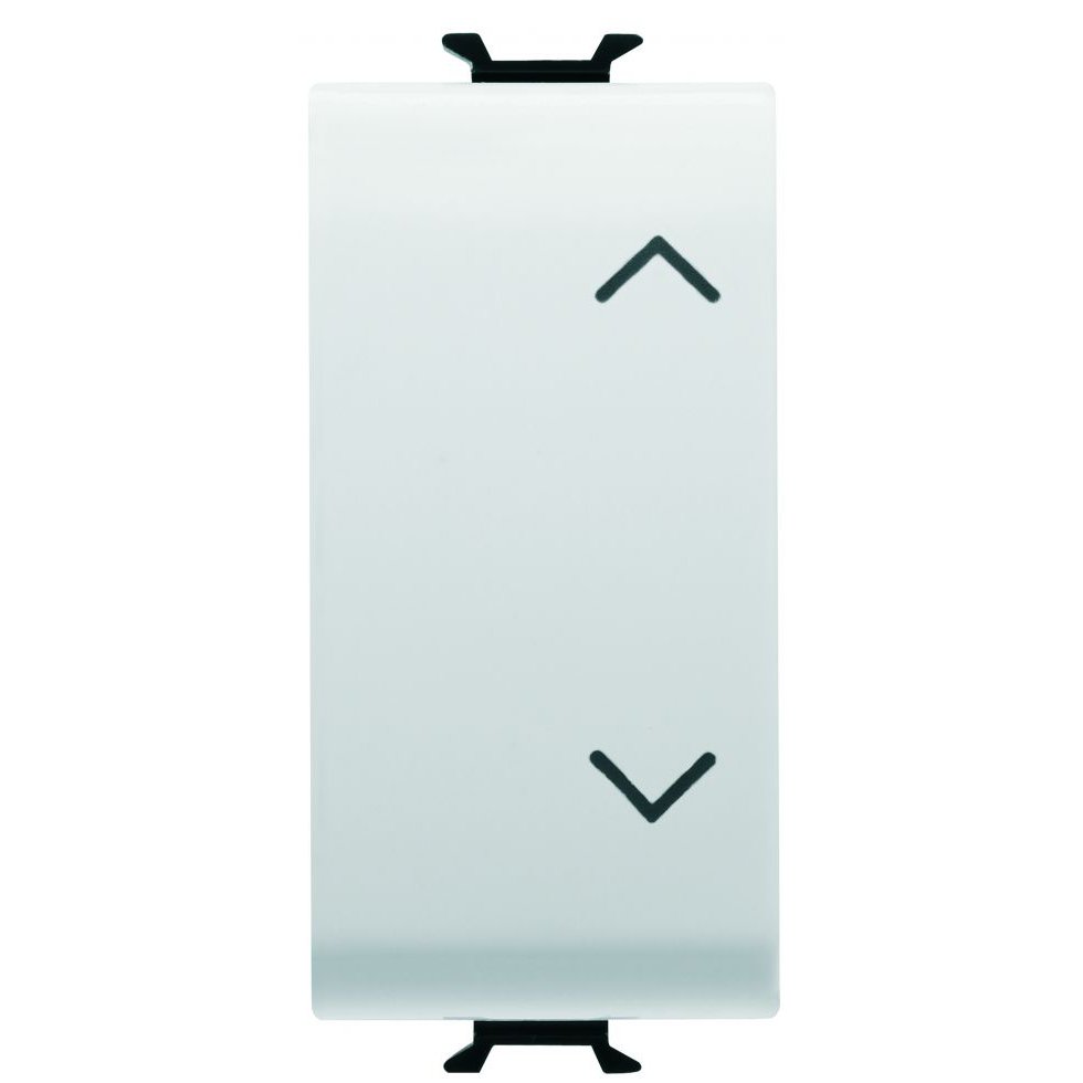 Buton cu revenire interblocat Gewiss Chorus GW10140, alb