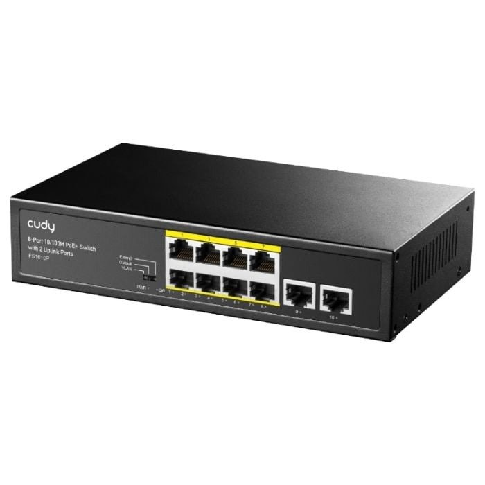 Switch Cudy FS1010P, 8 Porturi PoE, 2 Uplink