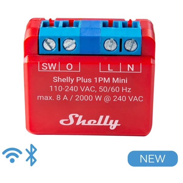 Shelly Plus 1PM Mini: Releu Smart + Monitorizare Consum