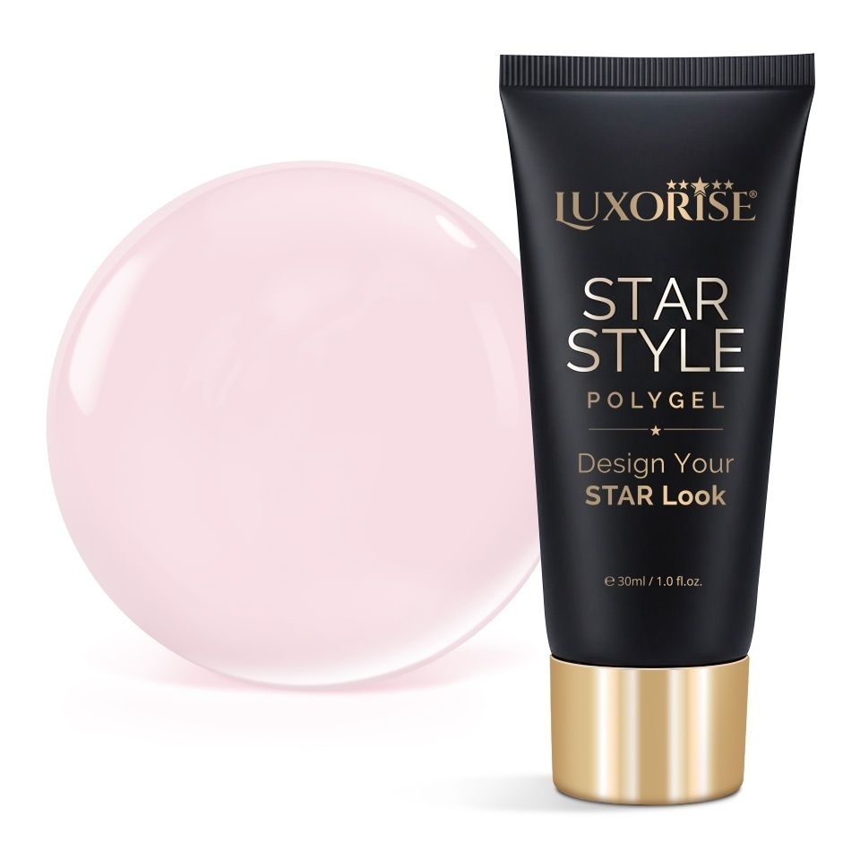 Polygel LUXORISE STAR STYLE - STAR ICON Collection, Milky Pink, 30ml