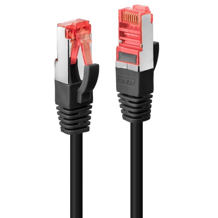 Cablu RJ45 Cat.6 S/FTP 2m Negru Lindy